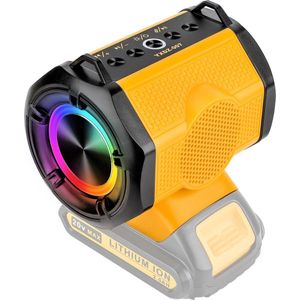 Krylanso® - Bluetooth Speaker voor DeWalt Gereedschapsaccu's 14.4V-18V-20V - USB Powerbank functie - Draagband - TWS-functie - 20W luidspreker (geleverd zonder accu en lader)
