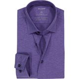 OLYMP - 24/7 Luxor - Overhemd - Paars - Strijkvriendelijk - Modern Fit