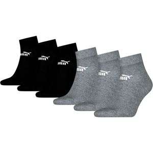 Puma - Unisex Sneakersokken - Set van 6 - Enkelhoog