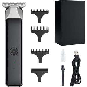 Luxe Tondeuse Mannen Hoofdhaar - Baardtrimmer - Bodygroomer - Draadloos - Tondeuses - Zwart met Zilver