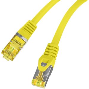 PATCHCORD CAT.6A S/FTP LSZH CU 0,5M GEEL FLUKE PASSED LANBERG