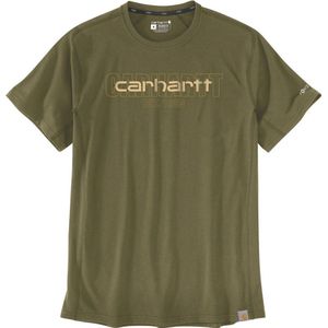 Carhartt Force Logo Graphic Tshirt 106653 Dark Bronzed Green-XL