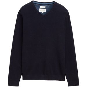 TOM TAILOR - Trui - Navy - V-hals - Lange Mouw - Normale Pasvorm