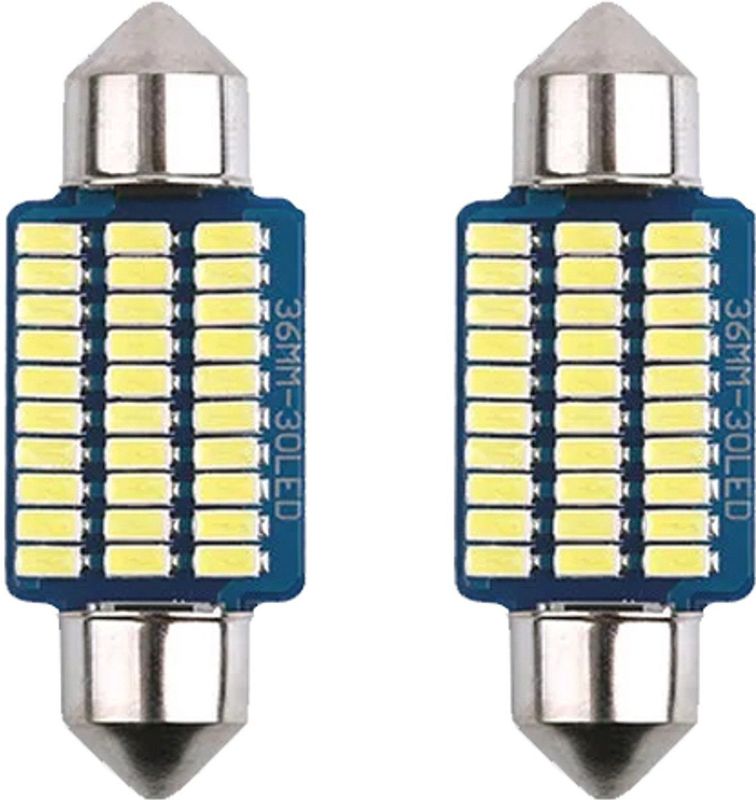 LED - Festoon - Kentekenlamp - Wit Licht - 1W - 4000K - 600lm - 12V - Per 2 stuks