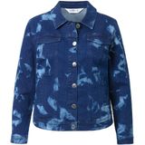 Angel of Style - Dames - Denim jasje Frieda batik lange mouwen - Blue stone - Maat 44