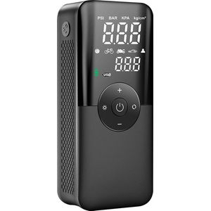 Bandenpomp - Luchtcompressor - Draagbare Compressor - Bandenpomp voor Auto - Led Digitaal Display - Zwart