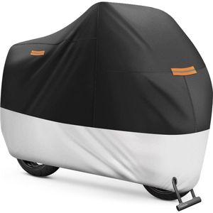 Vorhot XXL Motorhoes 210D Oxford-stof sluitgaten waterdicht winterbestendig 245 x 105 x 125 cm. Geschikt voor binnen en buiten. Motorhoes