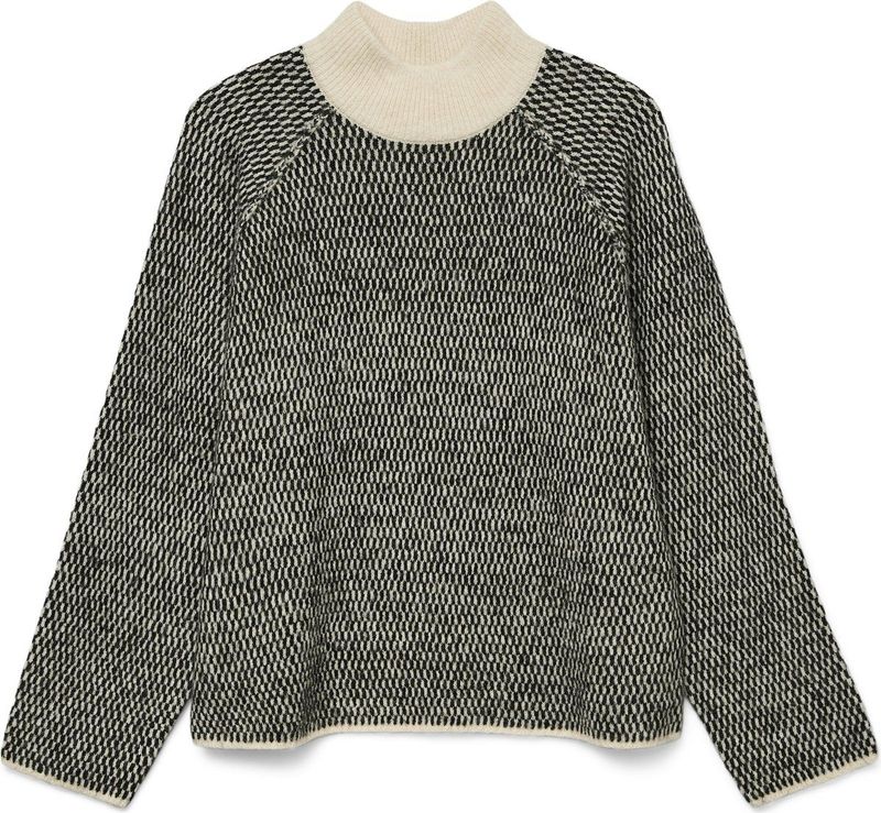 Vero Moda - Vmfelize Ls High Neck Pullover - Zwart - Gebreide Trui