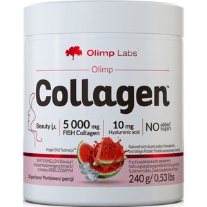 Olimp Collagene 240g VIS collageenpoeder met hyaluronzuur, mineralen en vitaminen, watermeloensmaak voor een mooie huid
