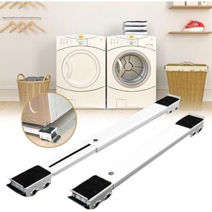 Mobiele Basis voor Koelkasten en Wasmachines - Verplaatsbaar en Eenvoudig te Gebruiken met Wielen - Upgrade in Wit .