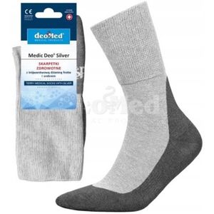 DeoMed Medic Deo Silver Sokken - Katoen, Zilver, Anti-geur, Maat 44-46