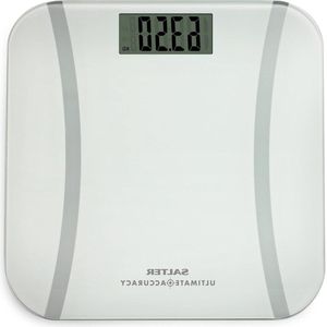 Weegschaal - Personenweegschaal Elektronische weegschaal met ultieme nauwkeurigheid - stappen van 50 g - voor nauwkeurige metingen - inclusief tapijtvoeten - maximale capaciteit 180 kg - wit