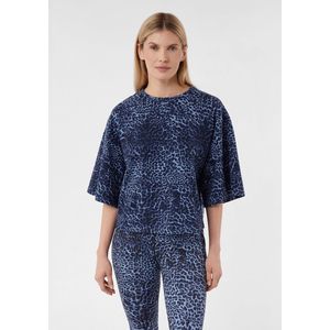 comma - T-Shirt - Luipaardprint - Boxy - Halflange Mouwen