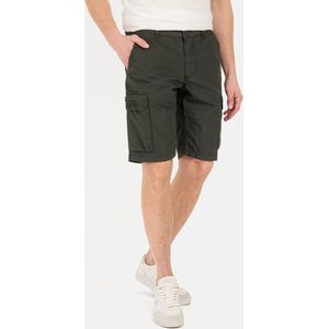 camel active Regular Fit Cargo shorts met minimale print - Maat menswear-42IN - Donkergroen