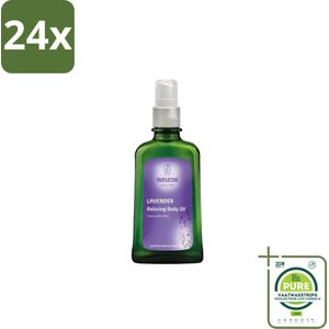 WELEDA - Bodyolie Ontspannend - Lavendel - 100 ml - Voordeelverpakking - 24 stuks - Lavendel olie - Bodyolie