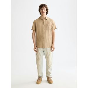 Scotch & Soda - Regular Fit - Linnen Overhemd - Korte Mouwen