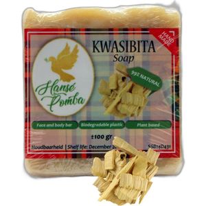Hansé Pomba - Kwasibita Soap - Zeep - 99% natuurlijk - Bitterhout - Kassiehout - Suriname