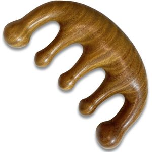 Gsedaox - Houten hoofdhuidmassager -Hoofd Meridiaan Kam - Houten massage kam en sandelhouten kam- Schraap Massager