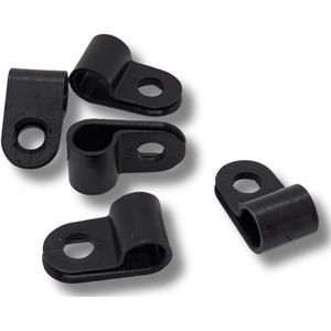 Kabelklem set 100x P-Clip - Geschikt voor 6mm kabels - Veelzijdige kabelbevestiging