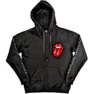 The Rolling Stones - Hackney Diamonds Shattered Tongue Vest met capuchon - S - Zwart