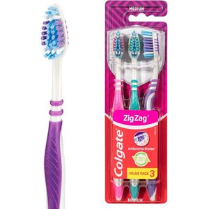 ZigZag Tandenborstel Set - 3 Stuks - Voor Een Diepe Reiniging