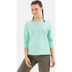 camel active Shirt met Lange Mouw gemaakt van organic cotton - Maat womenswear-S - Groen