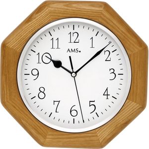 AMS - 5512 - Unisexhorloge - Bruin - Wit Wijzerplaat - Siliconen Band