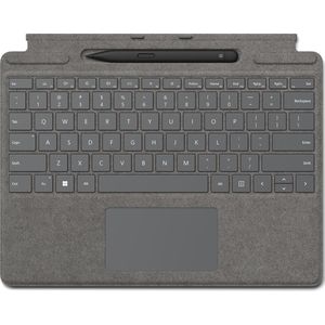Microsoft Surface Pro Signature Keyboard w/ Slim Pen 2 Zwitsers Microsoft Cover port Platina