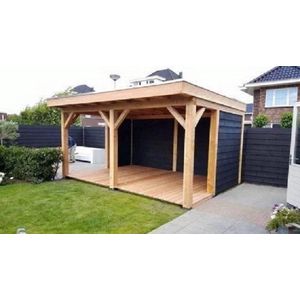 Douglashout overkapping | 5x3 | met schroevenset | Kwaliteit | 15x15 staanders