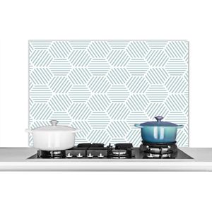 Achterwand keuken - Patronen - Hexagon - Groen - Design - Keuken - 100x65 cm