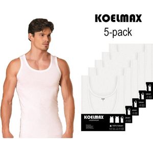 Heren onderhemd - Wit - 5 Pack - Maat L