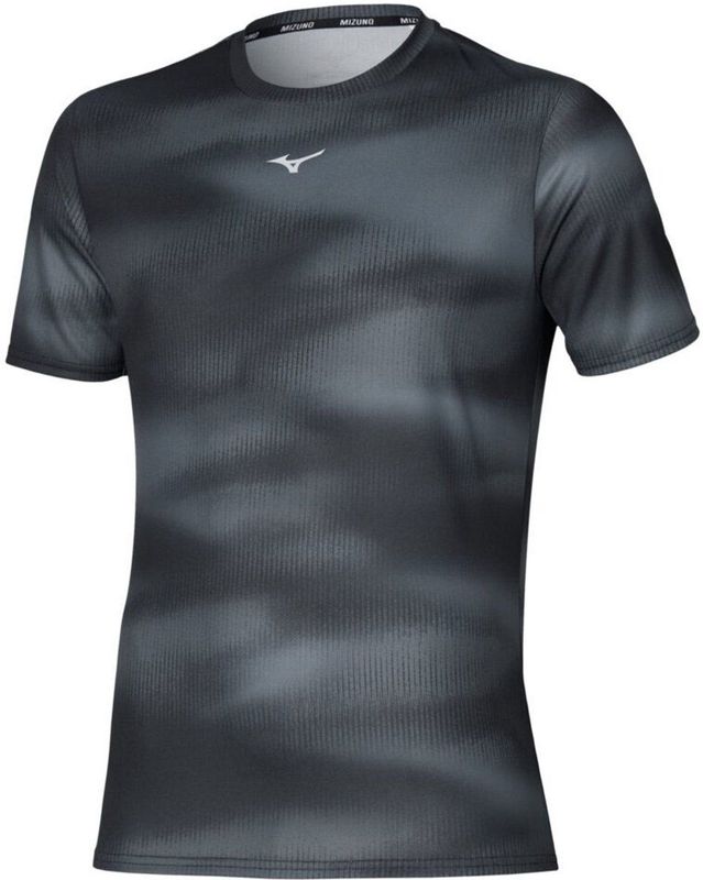 Mizuno - CORE GRAPHIC T-SHIRT - Zwart - Heren T-shirt