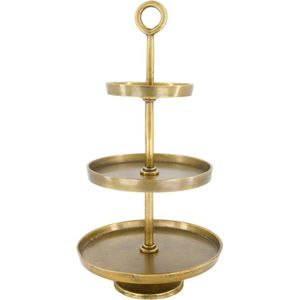 DKNC - Etagiere aluminium 25x25x47cm - Goud