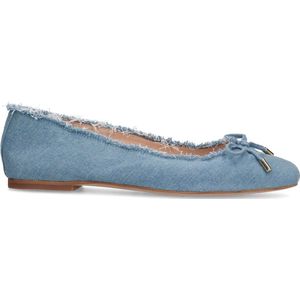 Sacha - Dames - Blauwe ballerina's met spijkerstofeffect - Maat 39