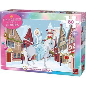 King Legpuzzel Snow Princess In Village Meisjes 50 Stukjes