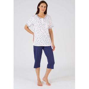 Damart - Pyjashort van zuiver gekamd katoen - Dames - Blauw - 38-40 (S)