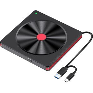 Externe DVD Speler voor Laptop - USB 3.0 - USB C - Plug & Play