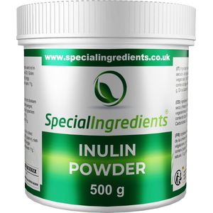 Inuline Poeder - 500g - Vezelrijke Textuurverbeteraar - Licht Zoet - Oplosbaar in Koude & Warme Bereidingen - Ideaal voor IJs, Smoothies & Sauzen - Moderne Gastronomie - Moleculair Koken - Hersluitbare Pot - Recycled Plastic