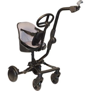 JGS® - Luxe Uptown-Kinderwagenzitje met Stuurwiel en Gordelsysteem -