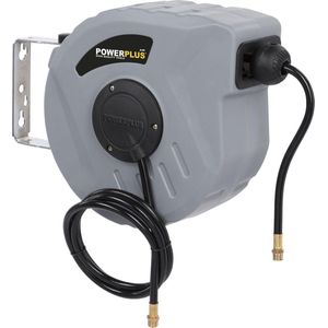Powerplus POWAIR0215 Compressor luchtslanghaspel - Max. druk: 12bar - Lengte 10m - Automatische oproller
