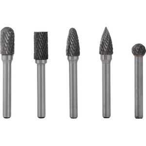 Kit Van 5 Stks Hardmetalen Roterende Snijders - Dubbele Schacht - 6mm Kop 10mm - Boorschuurmachine Elektrische - Snijgereedschap .