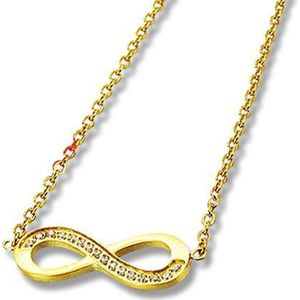 Amanto Ketting Eileen Gold - 316L Staal - Infinity - 7x20mm - 48cm