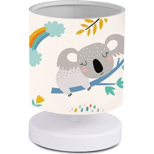 Tafellamp Maidstone 22 cm E14 wit met koala motief