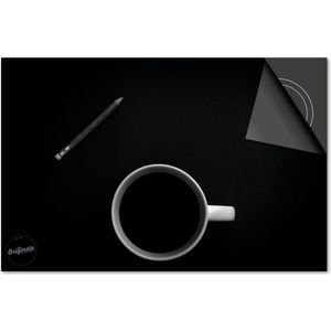 Inductie beschermer 60x52 - afdekplaat inductie mat - Dietrix Kookplaat beschermer - Base - Zwart - Koffie en bon flatlat