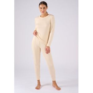 Damart - T-shirt fleece Thermolactyl Sensitive - Dames - Beige - 42-44 (M)