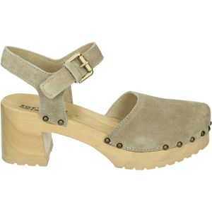 Softclox S3565 HOPE - Volwassenen Sandalen met hak - Kleur: Wit/beige - Maat: 40