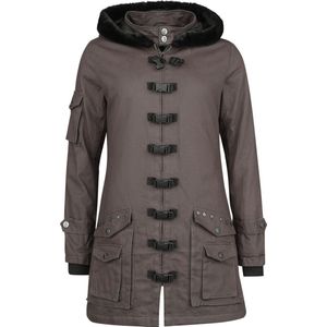 Gothicana Donkergrijs overgangsjack, licht gevoerd met loopsplit achter - Dames - S