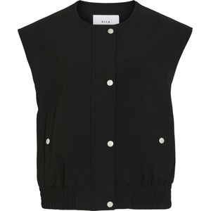 Vila Gilet Viliva O-neck S/l Vest 14104090 Black Beauty Dames Maat - 42