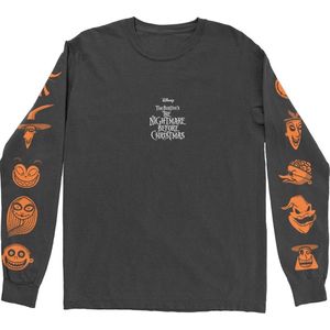 Disney The Nightmare Before Christmas - All Characters Orange Longsleeve shirt - XL - Zwart