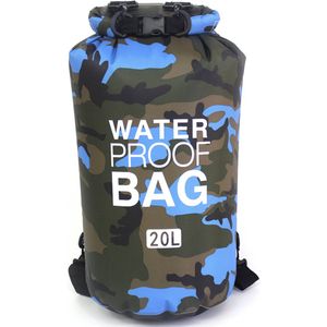 Winkrs | Drybag | Waterproof PVC tas | Blauw 15L | Waterdichte zak | Tas voor op het water | Waterproof Kanotas/zeiltas/boottas